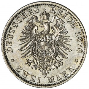 Niemcy, Królestwo Prus, Wilhelm I, 2 Marki Hannower Berlin 1876 A