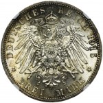 Germany, Brunswick-Lüneburg, Ernst August von Hannover, 3 Mark Berlin 1915 A - NGC MS63