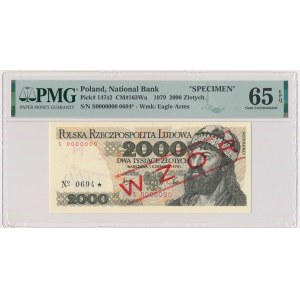 2.000 złotych 1979 - WZÓR - S 0000000 No.0694 - PMG 65 EPQ