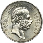 Germany, Saxony, Georg I, 5 Posthumous Mark Muldenhütten 1904 E - NGC UNC DETAILS - RARE