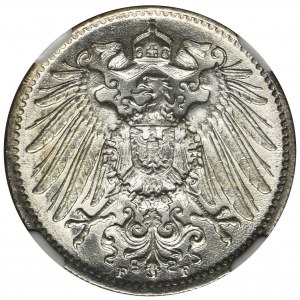 Germany, German Empire, 1 Mark Stuttgart 1916 F - NGC MS62 - RARE