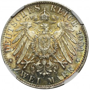 Germany, Hamburg, 2 Mark 1904 J - NGC MS63