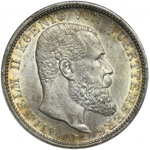 Germany, Württemberg, Wilhelm II, 2 Mark Stuttgart 1907 F - PCGS MS64