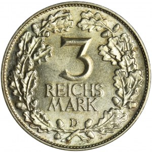 Germany, Weimar Republic, 3 Mark Berlin 1925 A - PCGS MS63