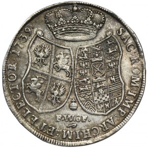 Augustus III of Poland, Thaler Dresden 1739 FWôF - VERY RARE