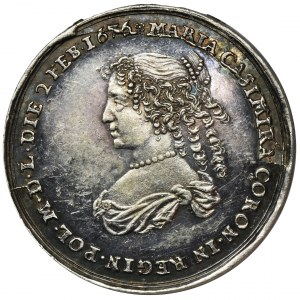 Medal koronacyjny o wadze dwudukata Marii Kazimiery 1676 - DUŻA RZADKOŚĆ