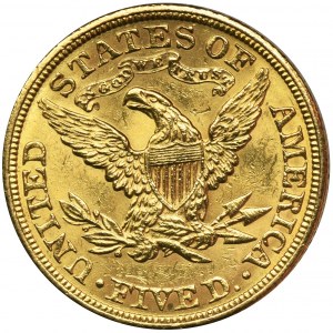 USA, 5 Dolarów Filadelfia 1904 - typ Half Eagle