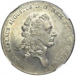 Poniatowski, Talar Warszawa 1782 EB - NGC MS61 - JEDYNY ZNANY MENNICZY EGZEMPLARZ