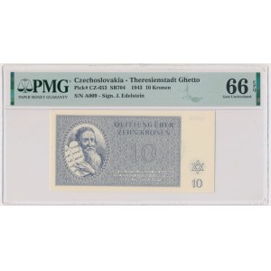 Czechoslovakia (Theresienstadt Ghetto), 10 Kronen 1943 - PMG 66 EPQ