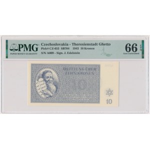 Czechosłowacja (Getto Terezin), 10 koron 1943 - PMG 66 EPQ