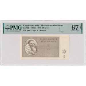 Czechosłowacja (Getto Terezin), 5 koron 1943 - PMG 67 EPQ