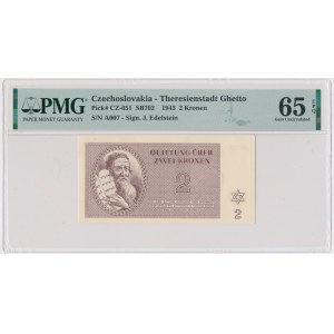 Czechoslovakia (Theresienstadt Ghetto), 2 Kronen 1943 - PMG 65 EPQ