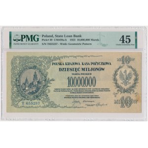 10 milionów marek 1923 - T - PMG 45 - RZADKI i ŁADNY