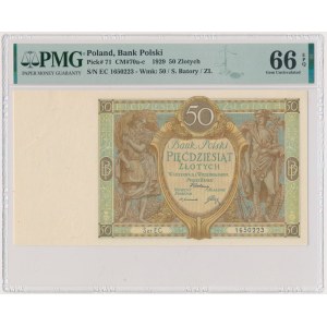 50 złotych 1929 - Ser. EC. - PMG 66 EPQ