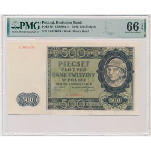 500 złotych 1940 - A - PMG 66 EPQ