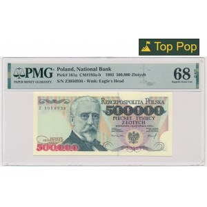 500.000 złotych 1993 - Z - PMG 68 EPQ