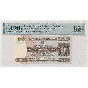 Pewex, 20 dolarów 1979 - HH - PMG 65 EPQ