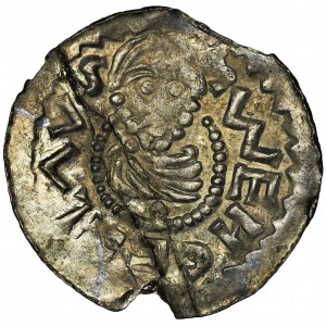 Bohemia, Bretislav II, Denarius - pearl border