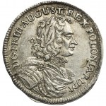 August II Mocny, 1/3 Talara (1/2 guldena) Drezno 1703 - BARDZO RZADKIE, przebitka w dacie