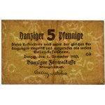 Danzig, 5 Pfennige 1923 November - PMG 40 - rare date