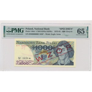 1.000 złotych 1979 - WZÓR - BM 0000000 No. 1658 - PMG 65 EPQ