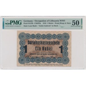 Poznań, 1 rubel 1916 - długa klauzula (P3b) - PMG 50