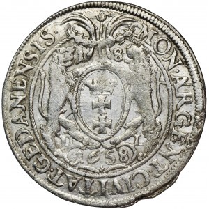 John II Casimir, 1/4 Thaler Danzig 1658 DL