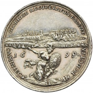 August II Mocny, Medal odzyskanie Kamieńca Podolskiego 1699 - RZADKI