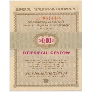 Pewex, 10 centów 1960 - Db - z klauzulą - ŁADNY