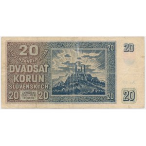 Slovakia, 20 Korun 1939