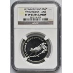 100 złotych 1979 Ochrona Środowiska Ryś - NGC PF69 ULTRA CAMEO