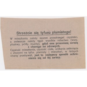 Warszawa, kartka żywnościowa na chleb, cukier i ziemniaki 1918