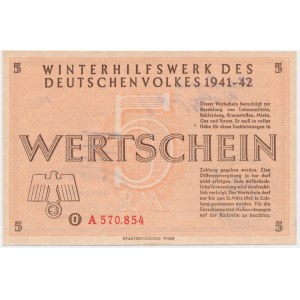 Pomoc Zimowa Ludności Niemieckiej, 5 marek 1941-42 - A - RZADKIE