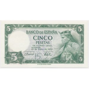 Hiszpania, 1 peseta 1954