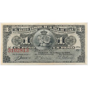 Kuba, 1 peso 1896