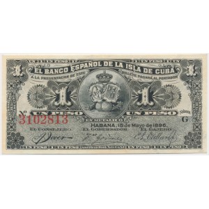 Cuba, 1 Peso 1896