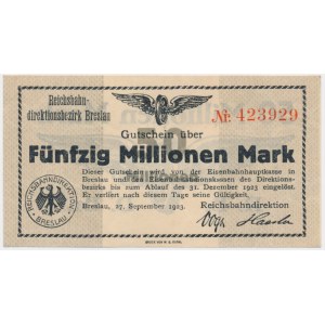 Germany (Breslau), 50 million Mark 1923