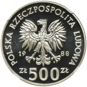 500 złotych 1988 Jadwiga - NGC PF69 ULTRA CAMEO