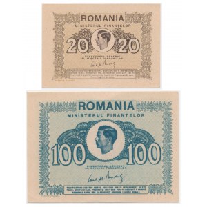 Romania, group of 20-100 Lei 1945 (2 pcs.)