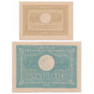 Romania, group of 20-100 Lei 1945 (2 pcs.)