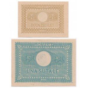 Rumunia, zestaw 20-100 lei 1945 (2 szt.)