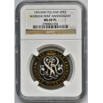 20.000 złotych 1991 225 lat Mennicy Warszawskiej - NGC MS69 PROOF LIKE - jak lustrzanka