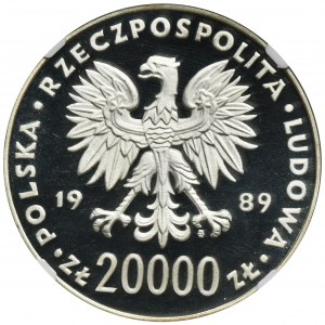 20.000 złotych 1989 XIV MŚ w Piłce Nożnej - NGC PF69 ULTRA CAMEO