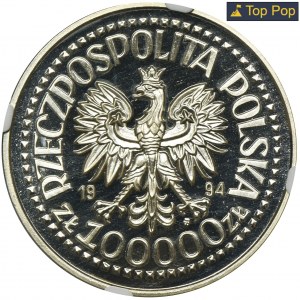 100.000 złotych 1994 50 rocznica Powstania Warszawskiego - NGC PF70 ULTRA CAMEO