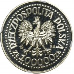100.000 złotych 1994 50 rocznica Powstania Warszawskiego - NGC PF70 ULTRA CAMEO