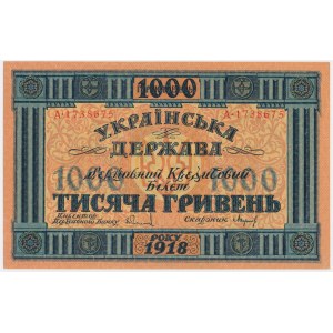 Ukraine, 1.000 Hryvni 1918