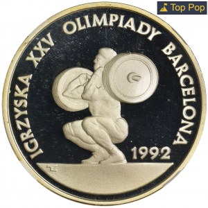 200.000 złotych 1991 Olimpiada Barcelona 1992, Podnoszenie ciężarów - NGC PF69 ULTRA CAMEO