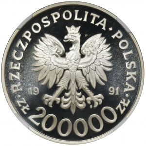 200.000 złotych 1991 200 rocznica Konstytucji 3 Maja - NGC PF69 ULTRA CAMEO