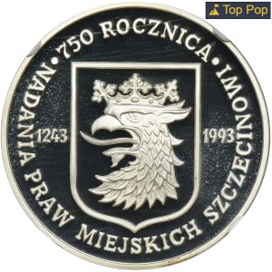 200.000 złotych 1993 750 rocznica nadania praw miejskich Szczecinowi - NGC PF70 ULTRA CAMEO