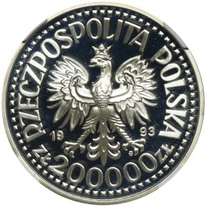 200.000 złotych 1993 Żołnierz polski na frontach II Wojny Światowej - NGC PF69 ULTRA CAMEO